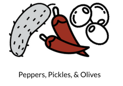 Peppers, Pickles &amp; Olives