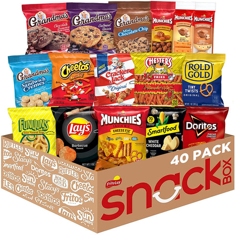 Frito-Lay Ultimate Snack Care Package, Variety Assortment of Chips, Cookies, Crackers & More, 40 Count 