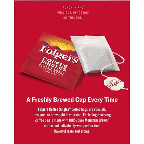 Folgers Coffee Singles Classic Medium Roast Coffee Bags 