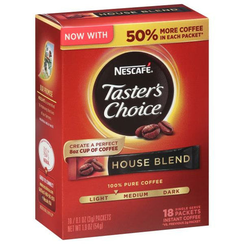 Nescafe Taster's Choice House Blend Medium Light Roast Instant CoffeeNescafe Taster's Choice House Blend Medium Light Roast Instant Coffee 