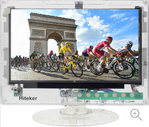 Hiteker 13" Clear LED TV with Touch Buttons 