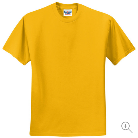 Jerzees Men's Cotton-Polyester T-Shirt Yellow 
