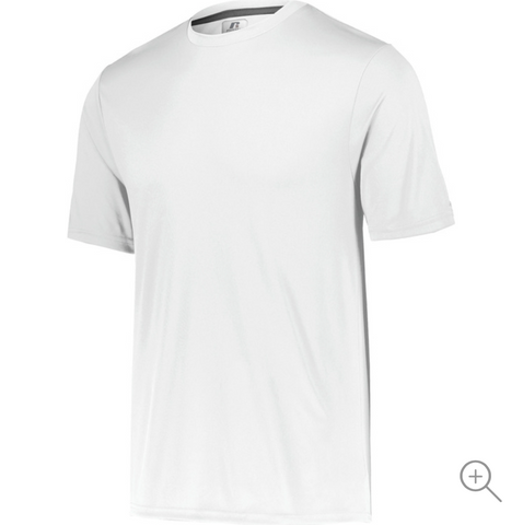 Russell Dri-Power Short Sleeve Shirt-White 