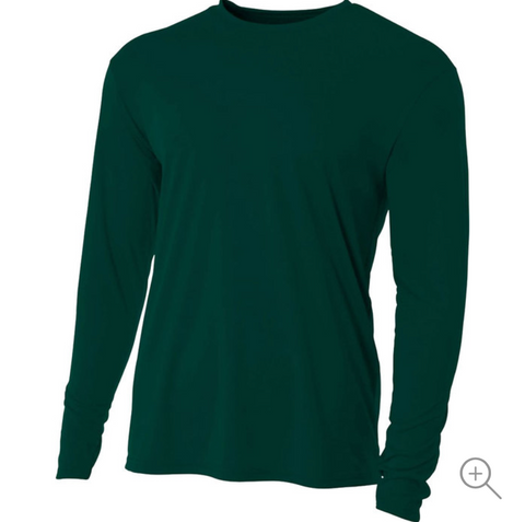 A4 Performance Long Sleeve T-Shirt - Dark Green 