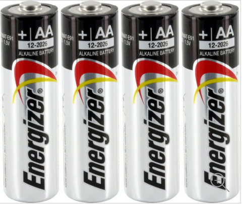 Energizer "AA" Batteries 4 Pack 