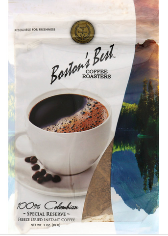 Boston's Best 100% Colombian Freeze Dried Coffee 3 oz. 