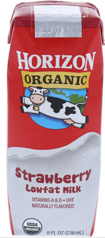 Horizon Organic Low Fat Strawberry Milk 8 oz. 