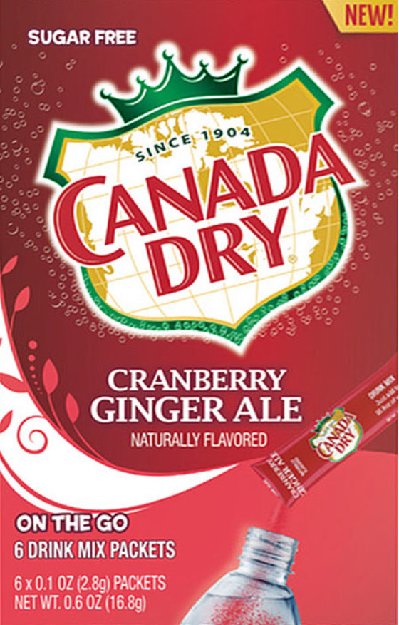 Canada Dry Cranberry Ginger Ale Drink Mix 6 ct. 