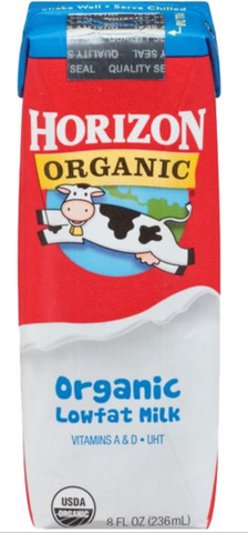 Horizon Organic Low Fat Milk 8 oz. 