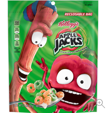 Kellogg's Apple Jacks Cereal 3.1 oz. 