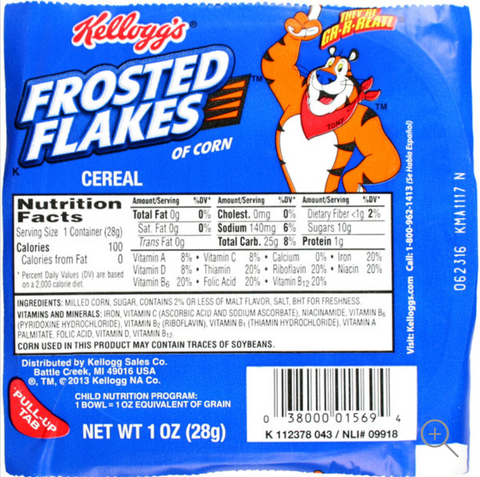 Kellogg's Frosted Flakes - Single Serving Bowl 1 oz. 