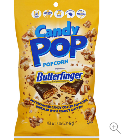 Candy Pop Popcorn Butterfinger Candy 5.25 oz. 