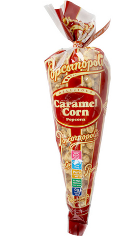 Popcornopolis Caramel Popcorn Cone 7 oz. 