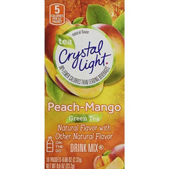 Crystal Light On The Go Powdered Soft Drink Green Tea Peach Mango 