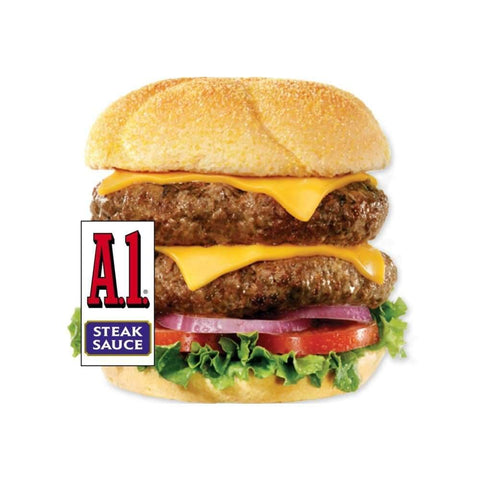 Double Angus Cheeseburger with A1 Sauce 
