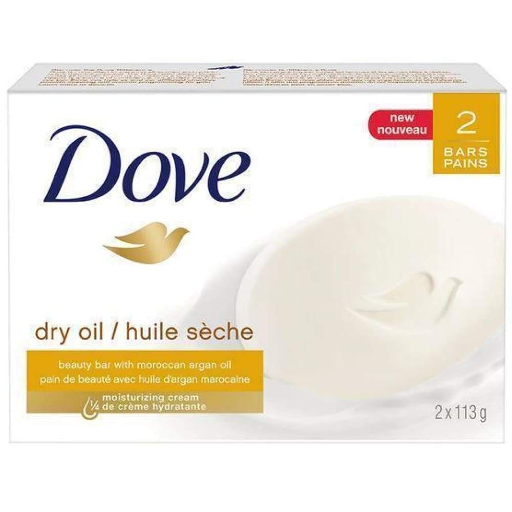Dove Bar Soap Dry Oil 2 Bars 