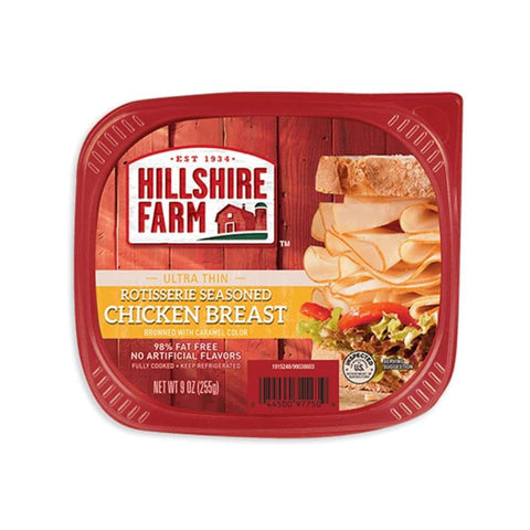 Hillshire Farm Rotisserie Seasoned Chicken Breast Ultra Thin Lunch Meat 9Oz 