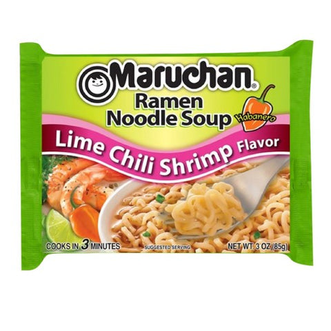 Maruchan Ramen Noodle Soup Lime Chili Shrimp Flavor 