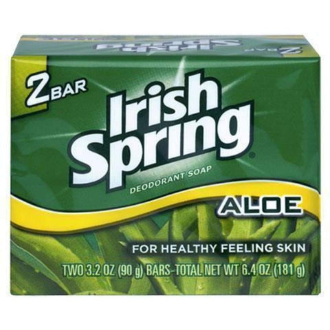 Irish Spring Aloe Bar Soap 2 Bars 