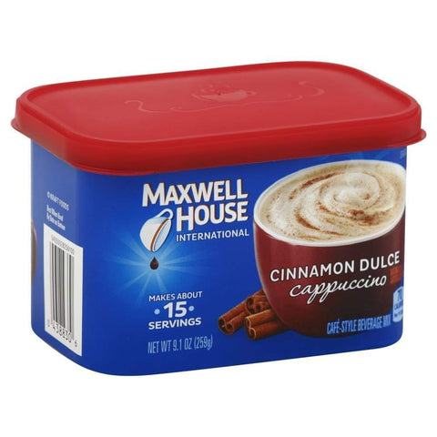 Maxwell House International Instant Flavored Coffee Drink Cinnamon Dulce Cappuccino 