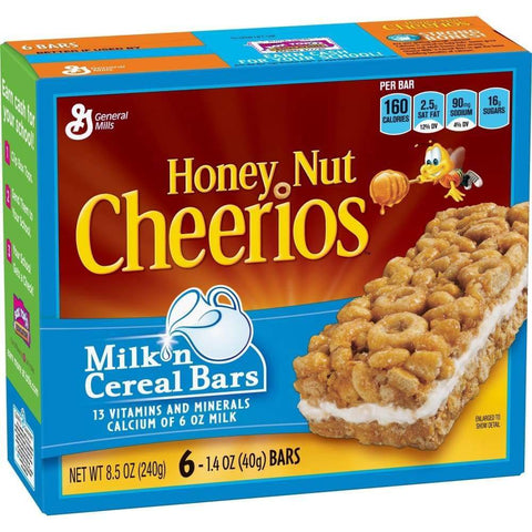 Milk 'n Cereal Bars, Honey Nut Cheerios(R), 10 Ct 